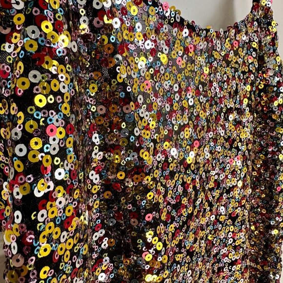 Free People Intimately Size M Multicolor Sequin Slip Dress Colorful Party - Picture 8 of 12